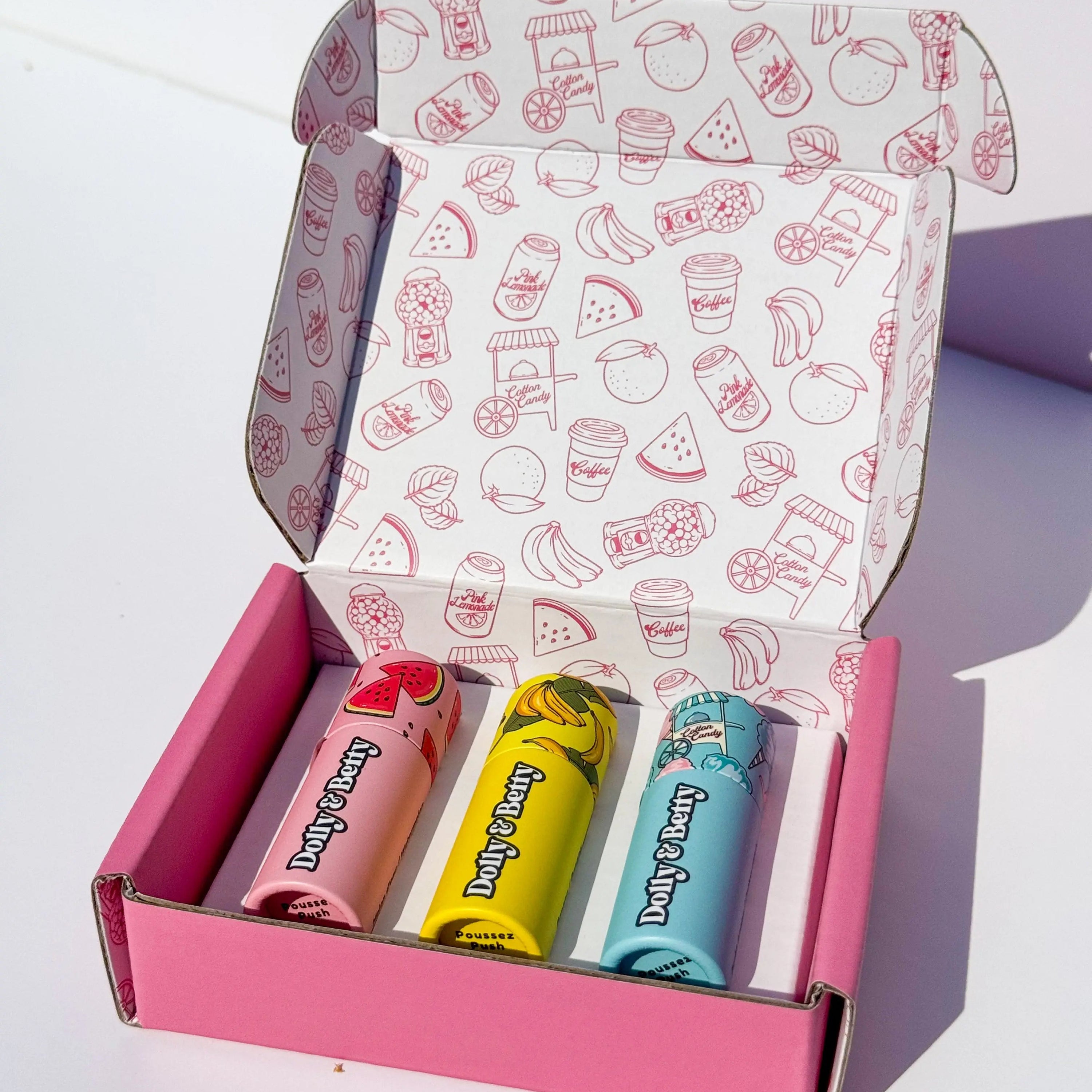 Gift box of 3 lip balms