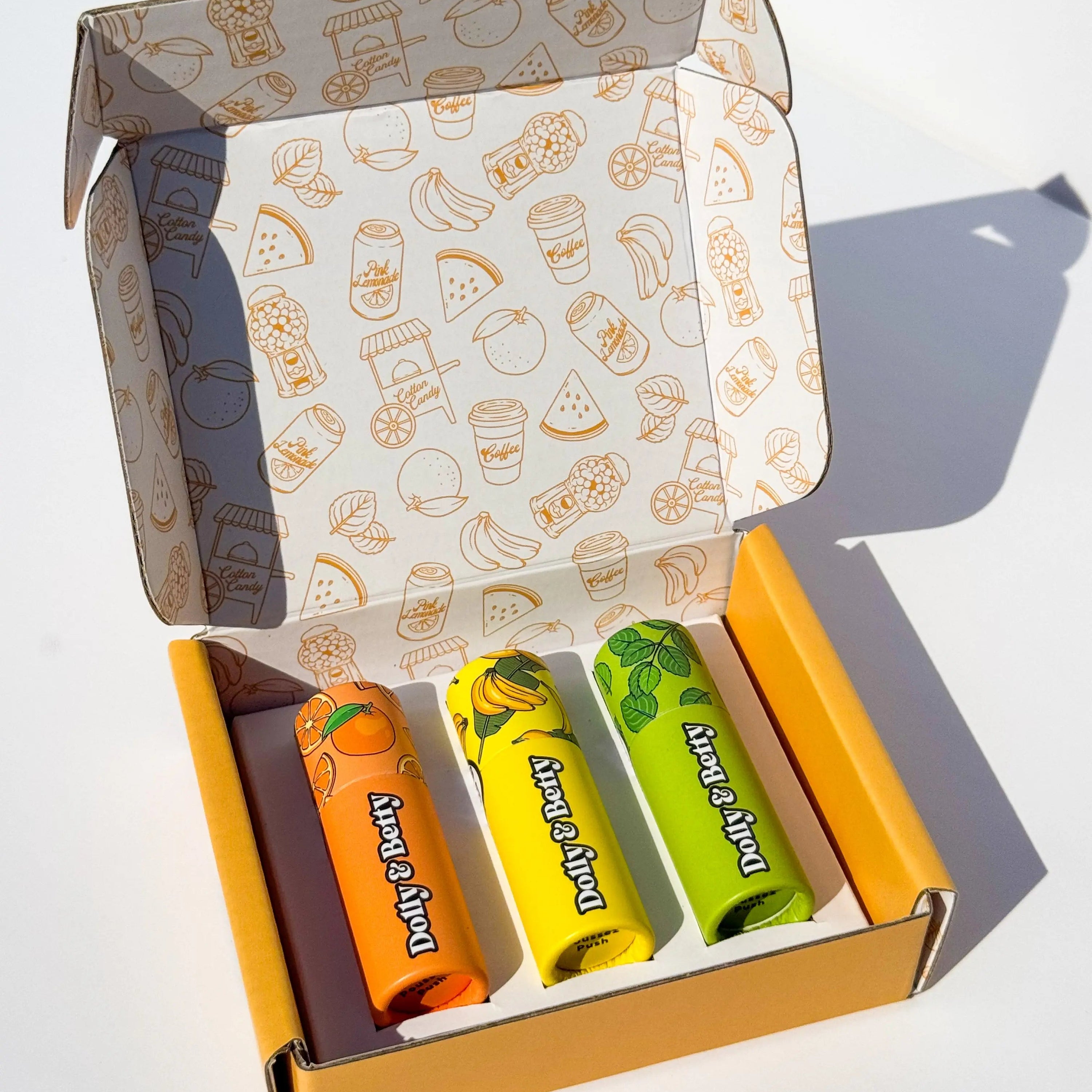 Gift box of 3 lip balms