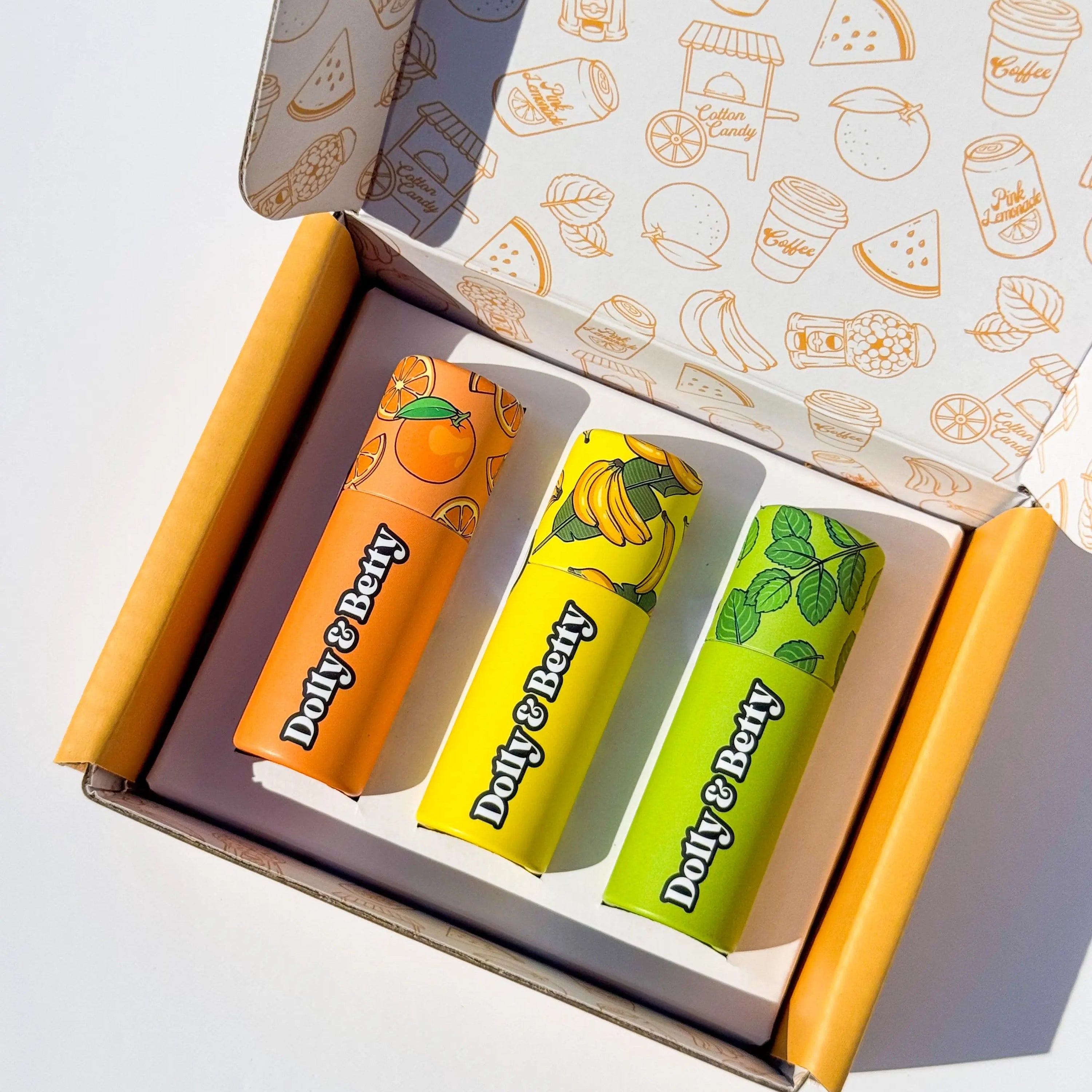 Gift box of 3 lip balms