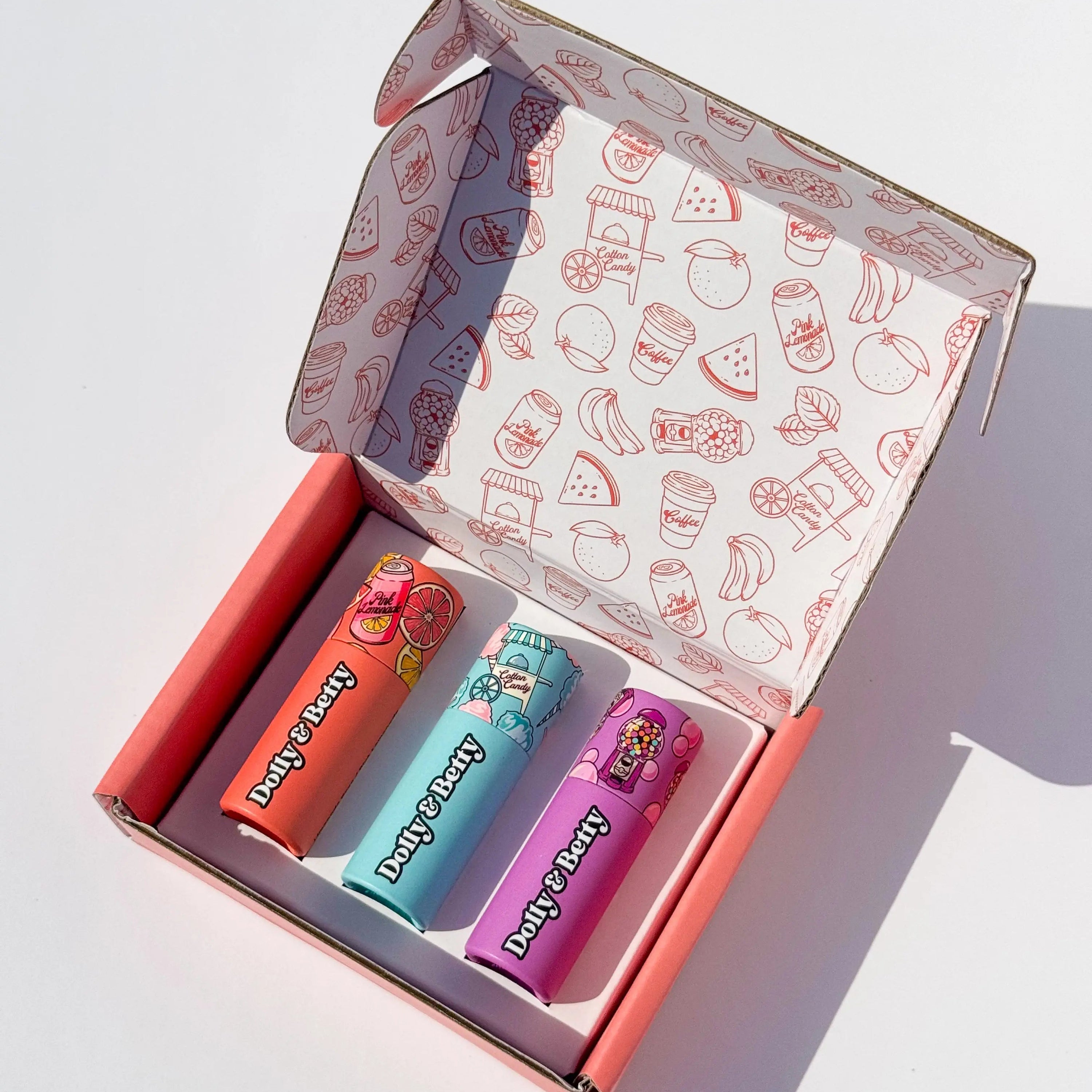 Gift box of 3 lip balms