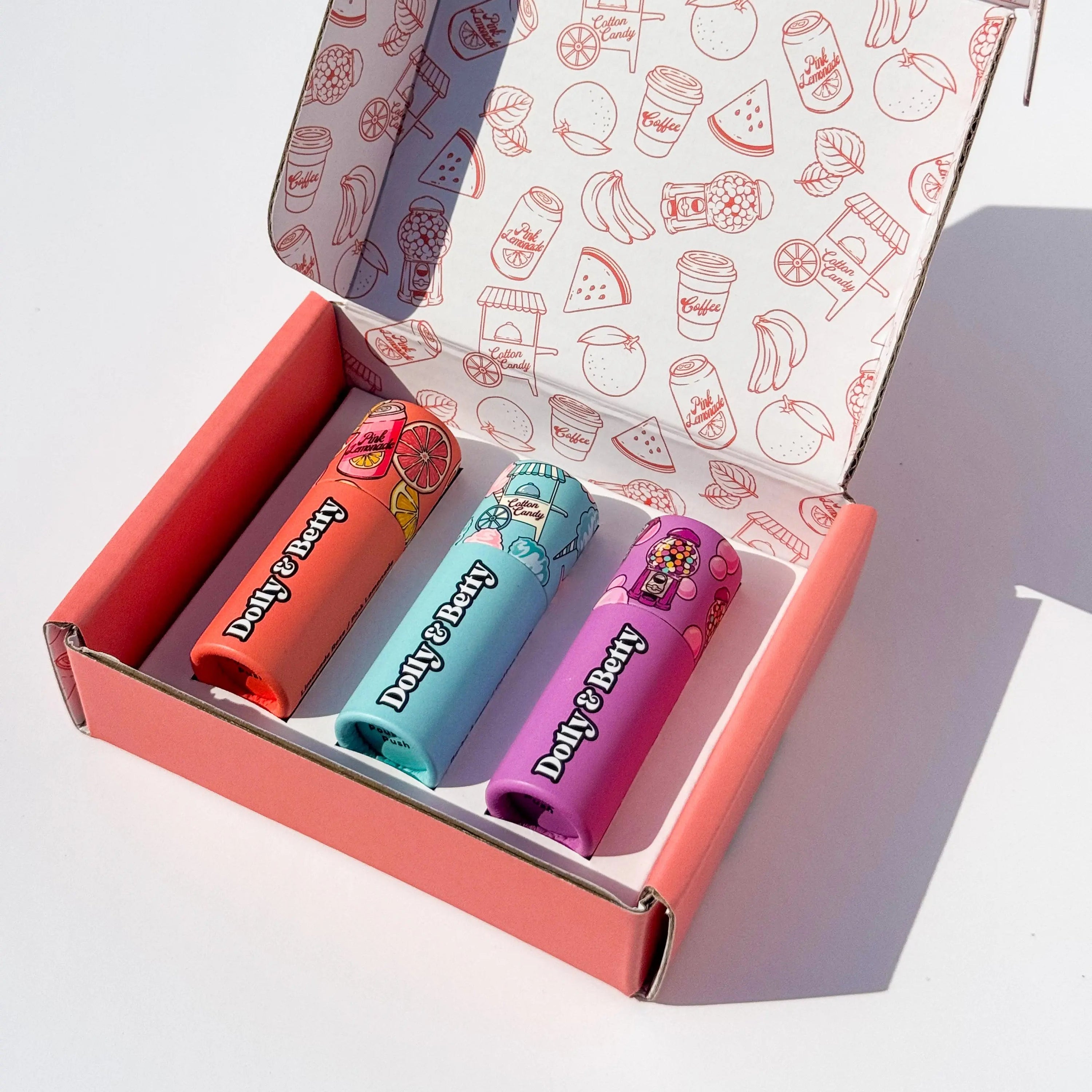 Gift box of 3 lip balms
