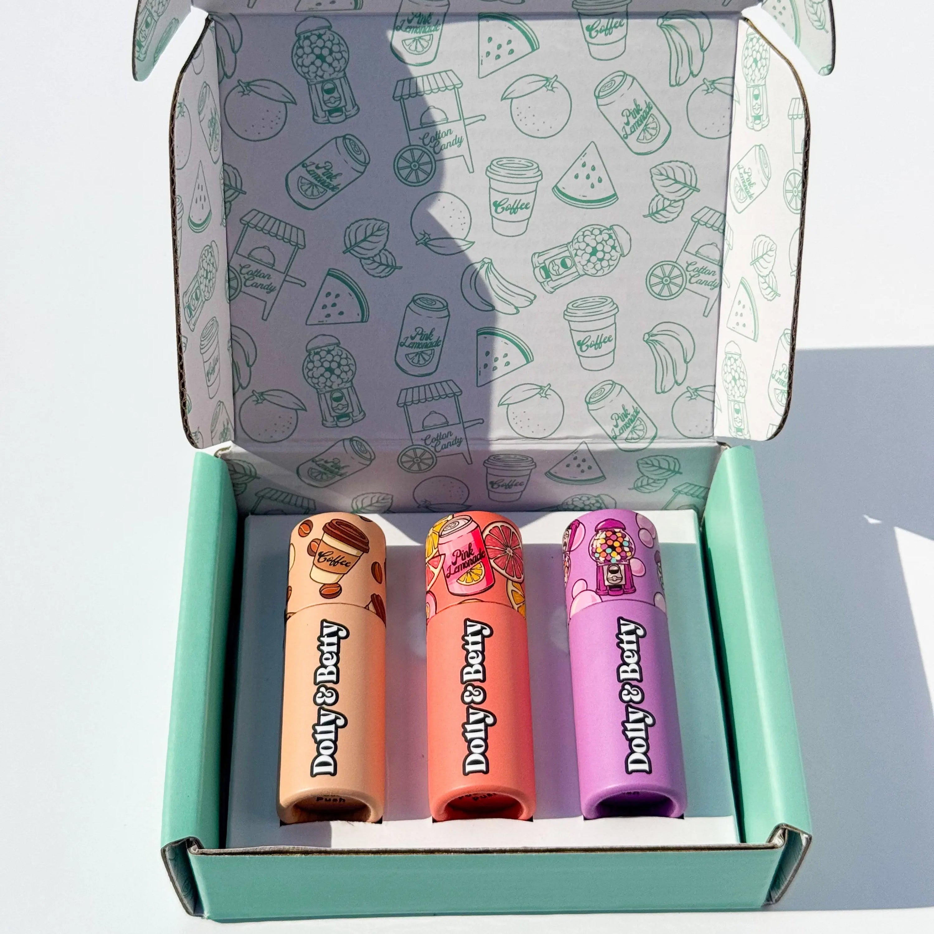Gift box of 3 lip balms