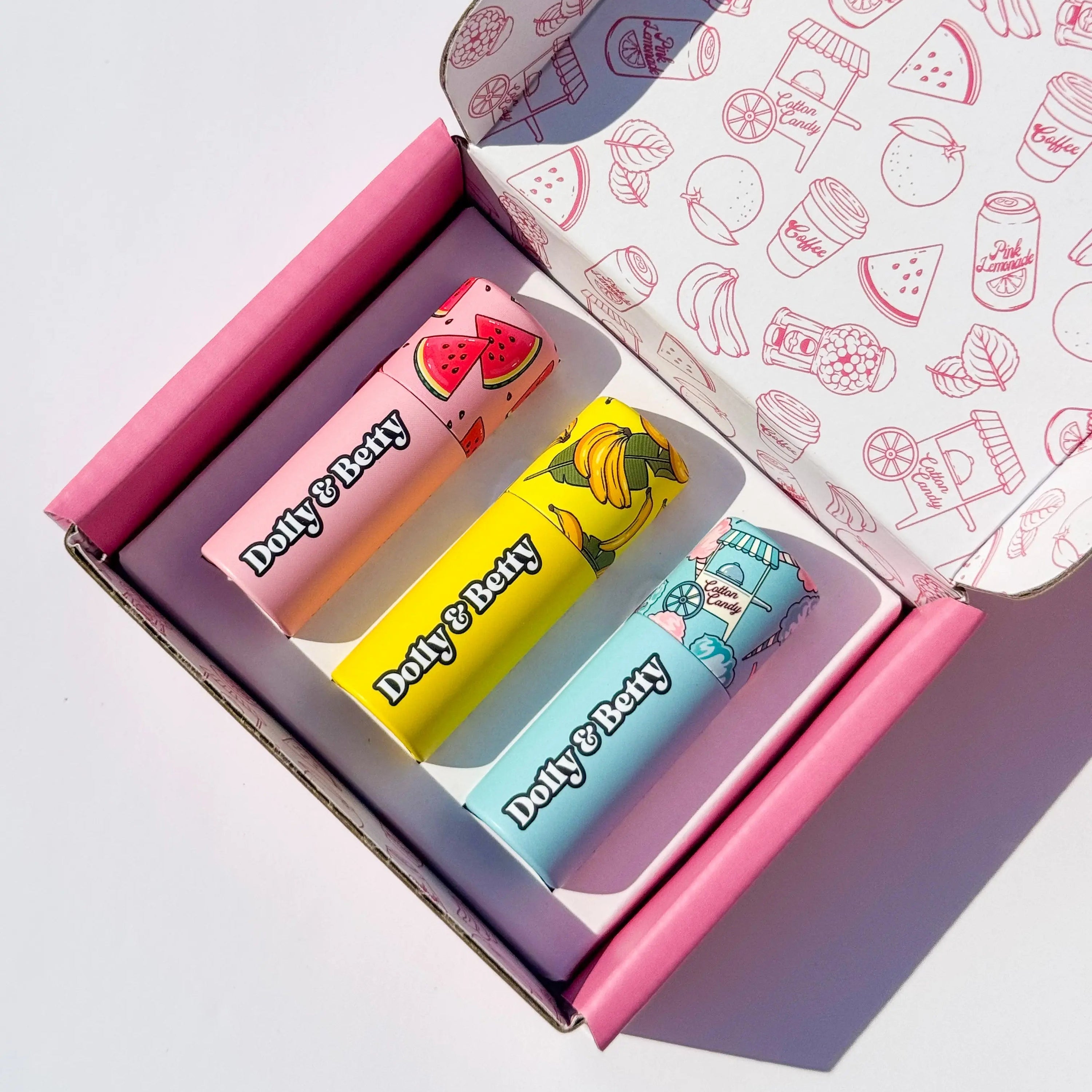 Gift box of 3 lip balms