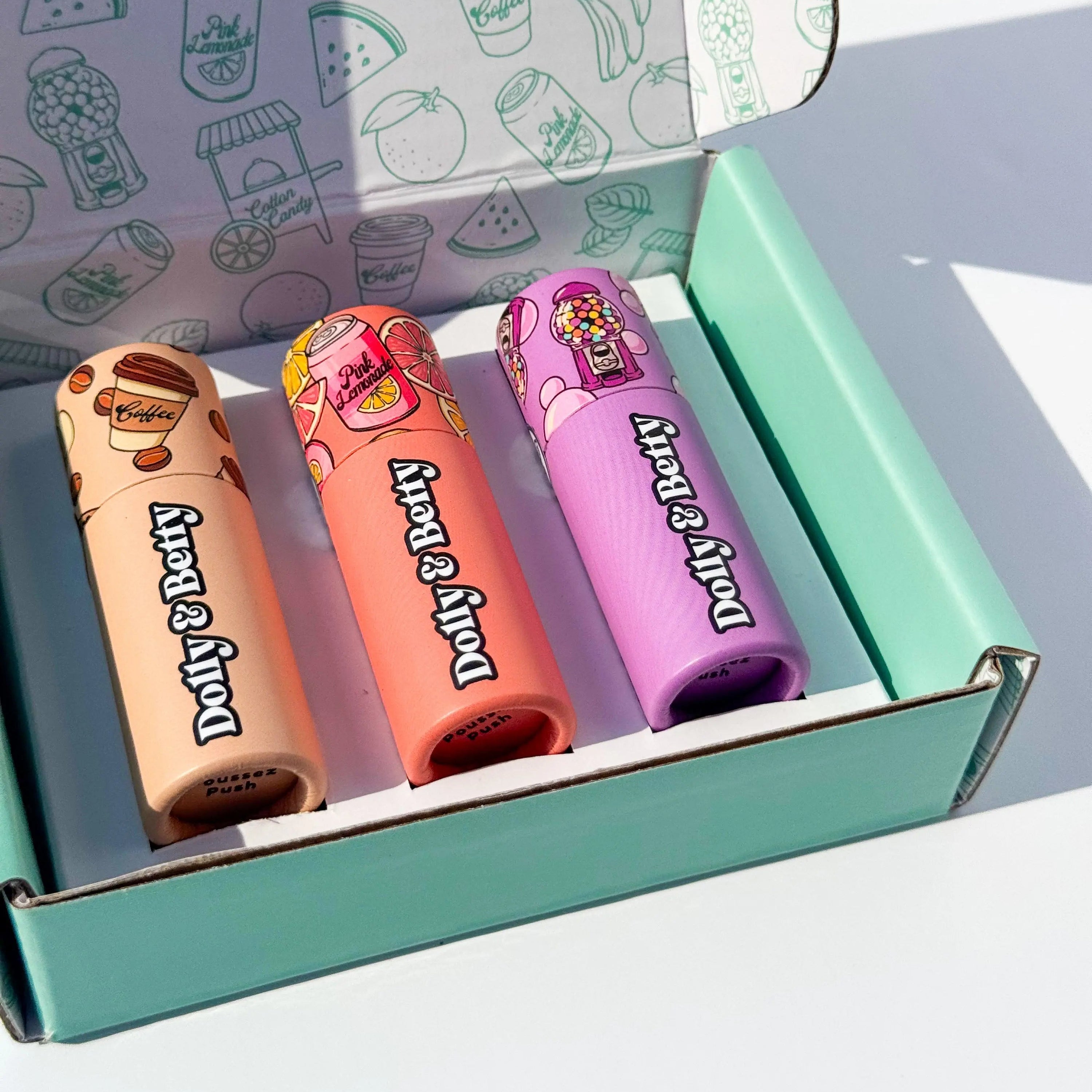Gift box of 3 lip balms